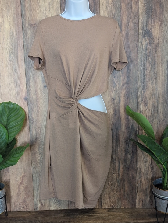 SHEIN Dresses & Skirts - SHEIN Asymmetrical Knot-Cut Side Cutout Midi Dress XL           F239